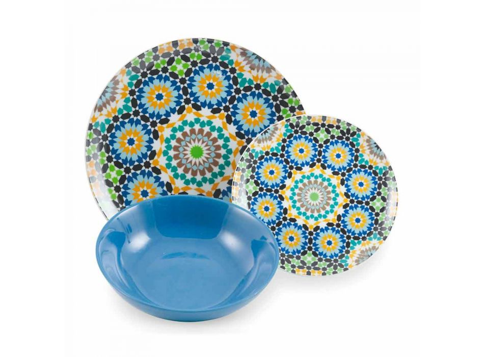 Barevné talíře pro etnické večeře Porcelán a kamenina 18 Mad - Maroko Viadurini