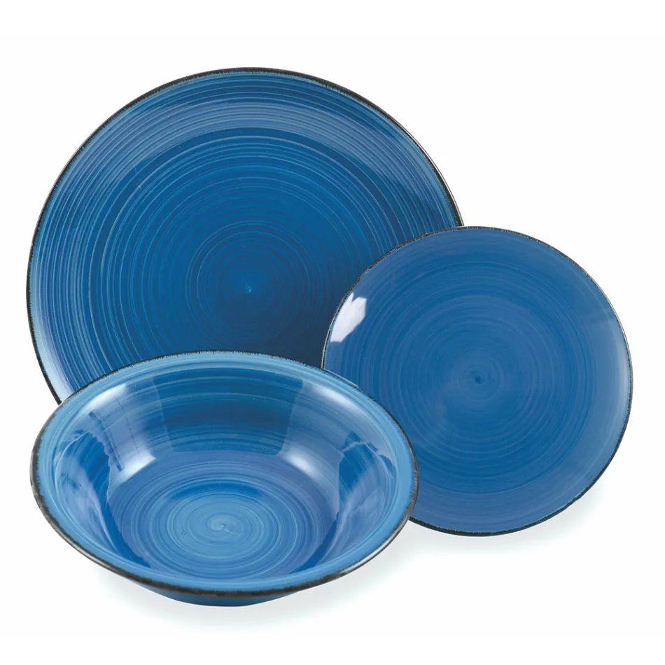 Servis nádobí v odstínech tvrdé dolomitské modré 18 kusů – Abruzzo Viadurini