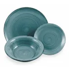 Servis nádobí v odstínech tvrdé dolomitské modré 18 kusů – Abruzzo Viadurini