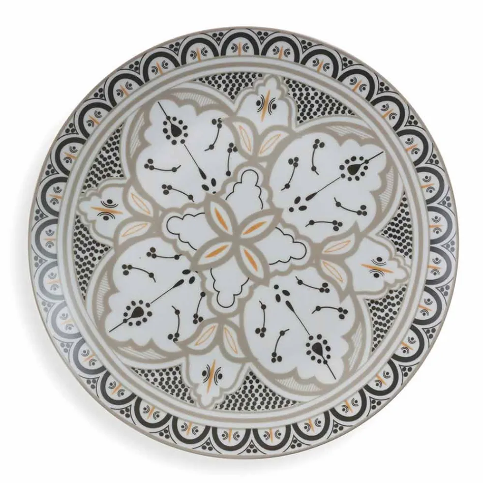 Etnické nádobí servis v porcelánu a barevné a moderní kamenina 18 kusů - Fez Viadurini