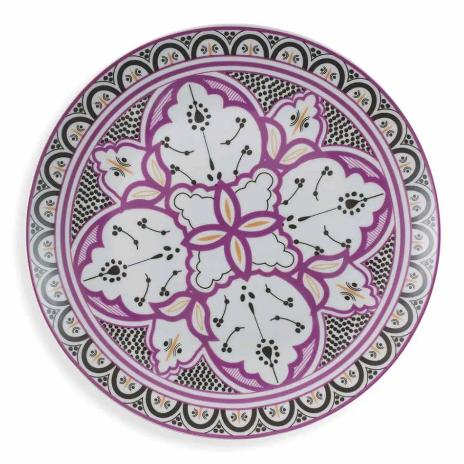 Etnické nádobí servis v porcelánu a barevné a moderní kamenina 18 kusů - Fez Viadurini