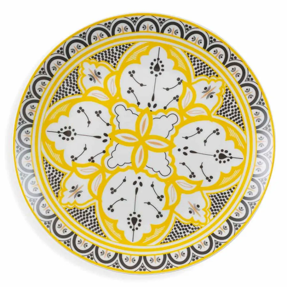 Etnické nádobí servis v porcelánu a barevné a moderní kamenina 18 kusů - Fez Viadurini