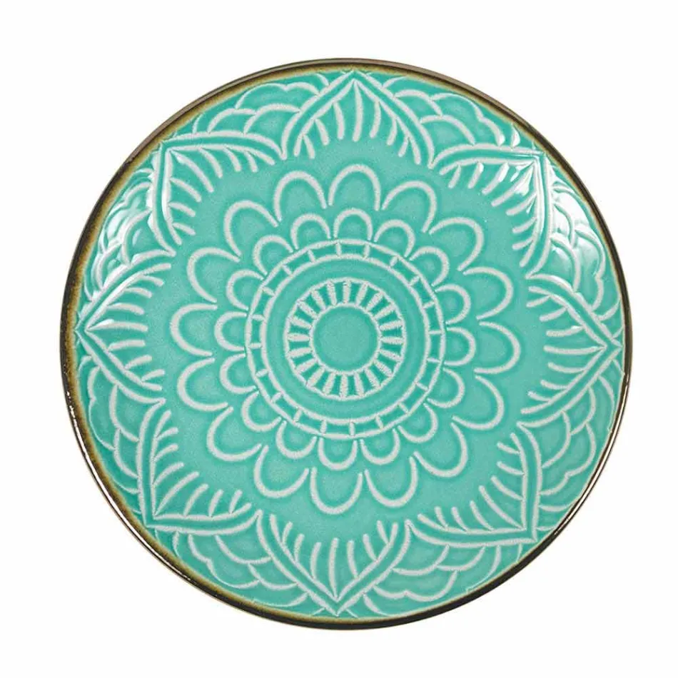 Servírování jídla v tvrdé dolomitové šedé, světle modré nebo modré 18 kusů - arabské Viadurini