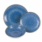 Servírování jídla v tvrdé dolomitové šedé, světle modré nebo modré 18 kusů - arabské Viadurini