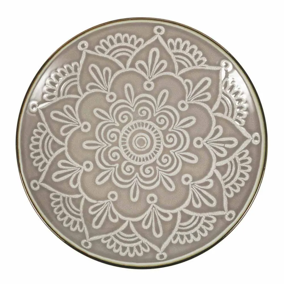 Servírování jídla v tvrdé dolomitové šedé, světle modré nebo modré 18 kusů - arabské Viadurini