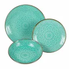 Servírování jídla v tvrdé dolomitové šedé, světle modré nebo modré 18 kusů - arabské Viadurini