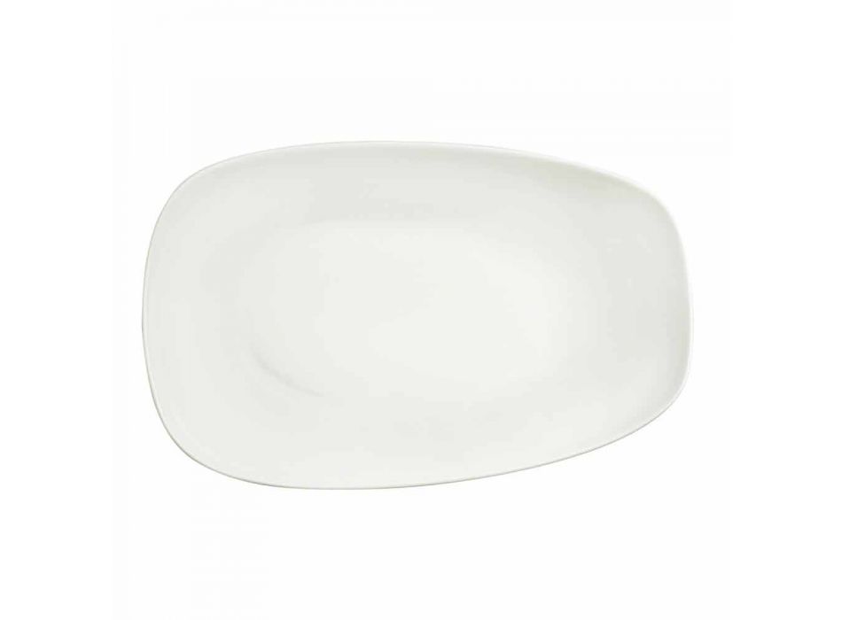 Bílé porcelánové stolní nádobí sada 23 kusů moderního a elegantního designu - Nalah Viadurini
