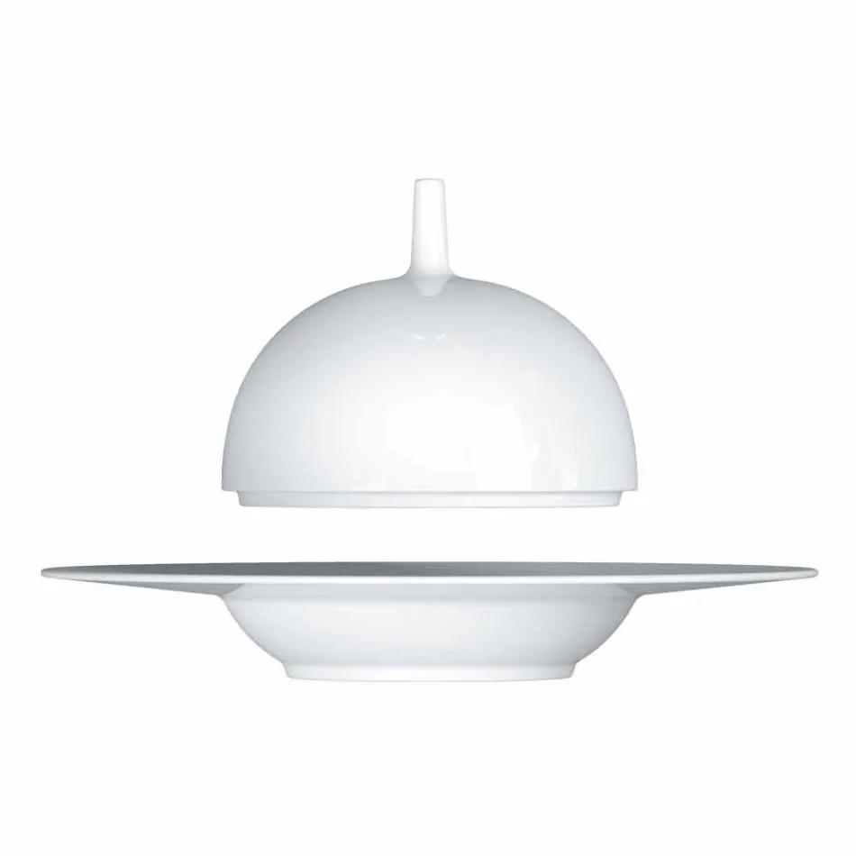 Moderní a elegantní večeře v porcelánu, 24 kusů - dalekohled Viadurini