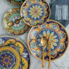 Sada příborů ze želatinové saténové zlaté oceli 24 kusů - skála Viadurini