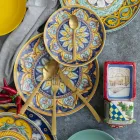 Sada příborů ze želatinové saténové zlaté oceli 24 kusů - skála Viadurini