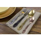 Příbory sada barevné saténové oceli kompletní 24 kusů design - Fantasy Viadurini