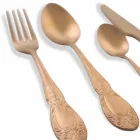 Sada příborů Barevná saténová ocel Kompletní design 24 kusů - Fantasiapos Viadurini