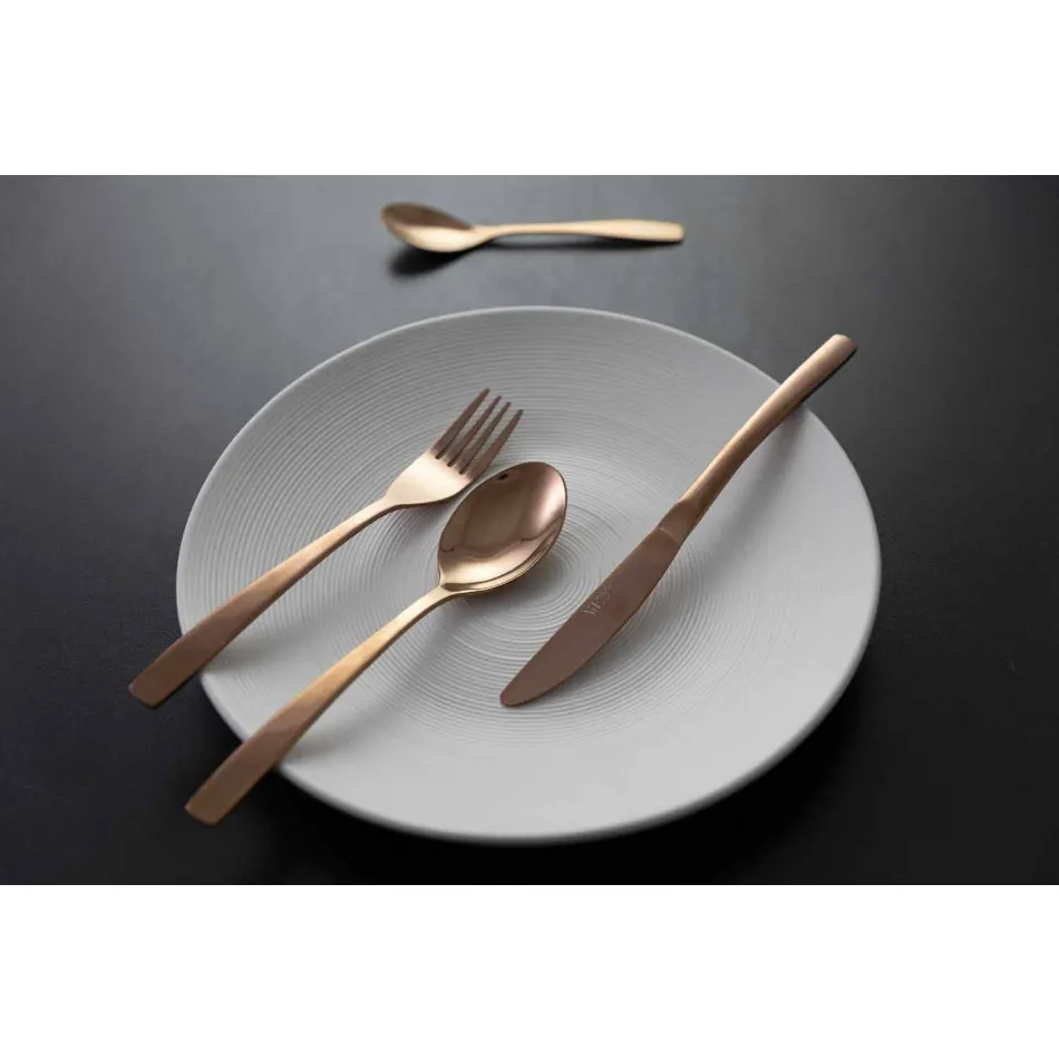 Luxusní 24-dílná sada příborů z nerezové oceli - Wisconsinpos Viadurini