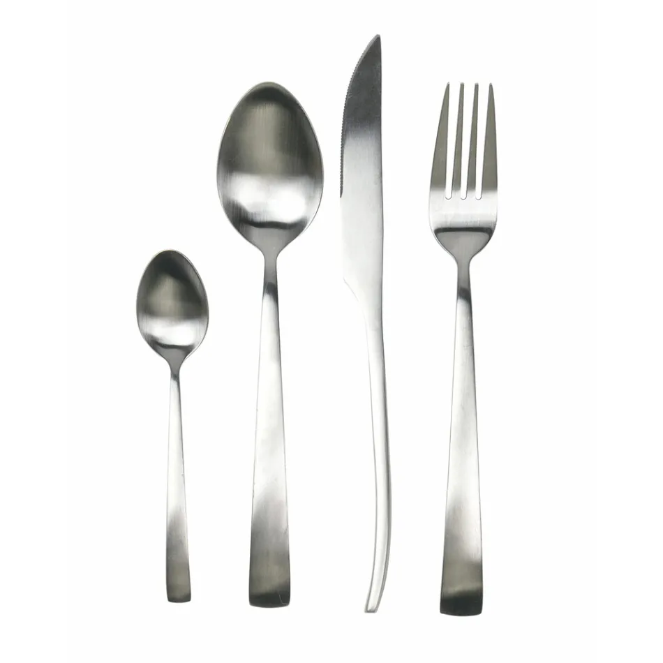 Sada příborů 24 kusů stříbrné, zlaté nebo měděné matné oceli – Borough Viadurini