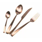 Sada příborů 24 kusů stříbrné, zlaté nebo měděné matné oceli – Borough Viadurini