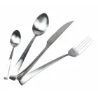 Sada příborů 24 kusů stříbrné, zlaté nebo měděné matné oceli – Borough Viadurini