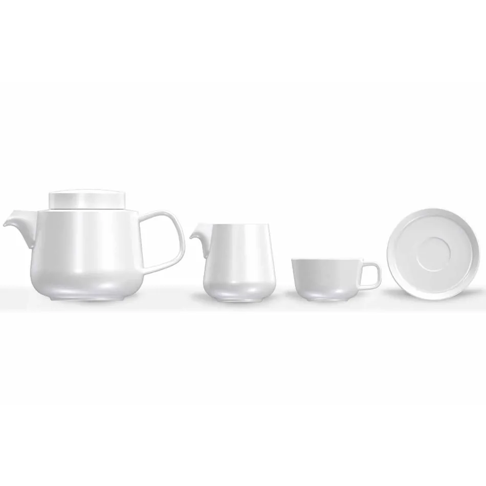 Šálek a podšálek s porcelánovou konvicí a džbánem na mléko 14 kusů - Arctic Viadurini