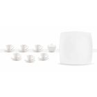 Bílé porcelánové kávové šálky Service Modern Design 8 Pieces - Duomo Viadurini