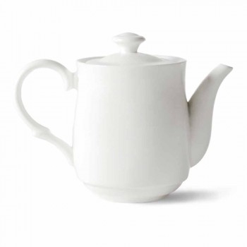 Bílý porcelánový čajový šálek sada 21 kusů s víkem - Samantha