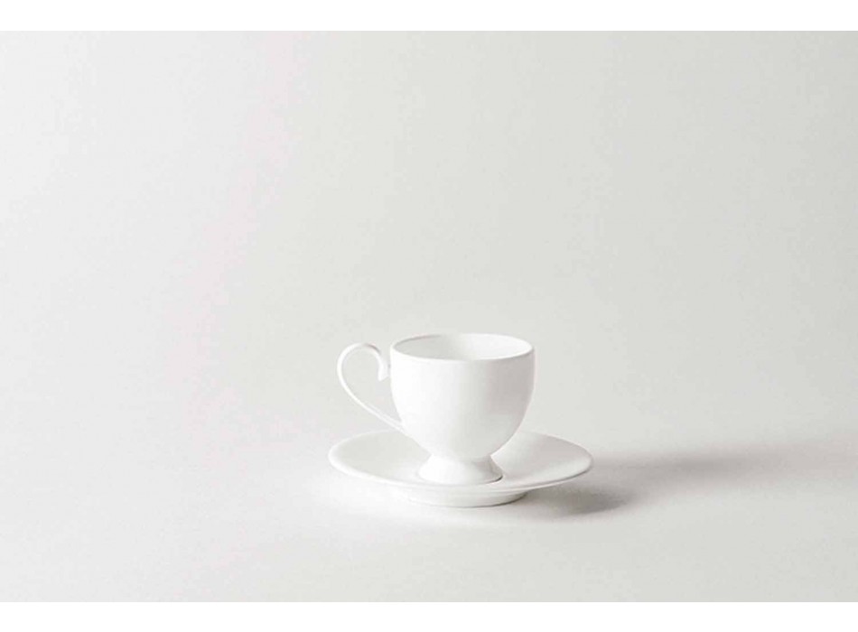 Šálky na kávu s nožičkami a víkem 19 kusů v porcelánu - Armanda Viadurini