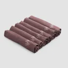 Elegantní lněné ubrousky se skládacím okrajem, 6 barevných kusů – Onestini Viadurini