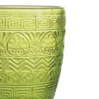 Sada 12 sklenic na vodu 300 ml v barevném skle a reliéfním díle - mořská panna Viadurini