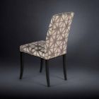 2. září čalouněné moderní židle s dřevěnou nohou v černé Audrey Viadurini