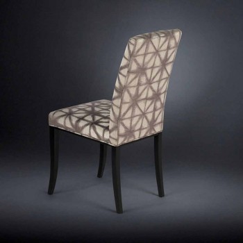 2. září čalouněné moderní židle s dřevěnou nohou v černé Audrey