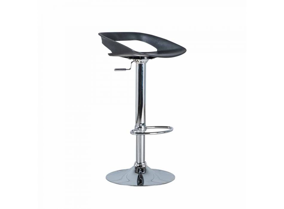 2. září stoličky v chrom kov a PVC Aldo, moderní design Viadurini