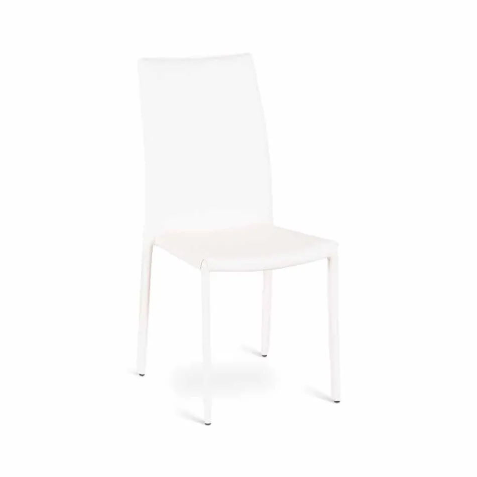 4.září moderní židle Joy imitace kůže, zcela pokryty Viadurini