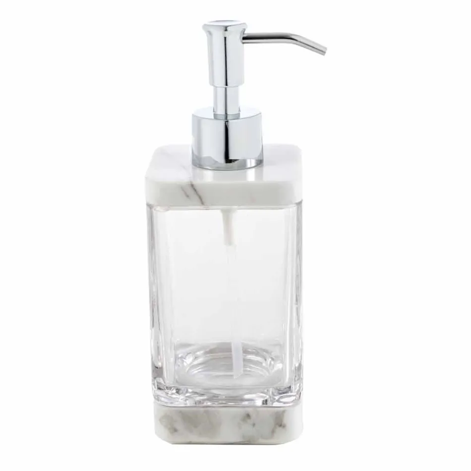 Moderní koupelnové doplňky v mramoru Calacatta a skle Carona Viadurini