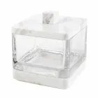 Moderní koupelnové doplňky v mramoru Calacatta a skle Carona Viadurini