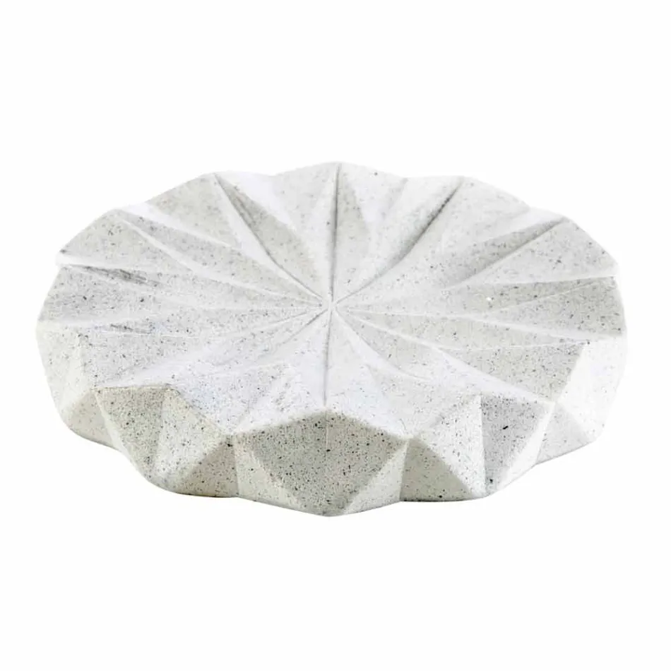 Levice bílá pryskyřice sada koupelnových doplňků Viadurini