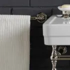 Koupelová sada s dvojitým konzole v bílé keramické lineární strukturu Viadurini