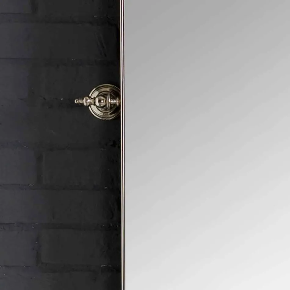 Koupelová sada s dvojitým konzole v bílé keramické lineární strukturu Viadurini