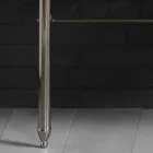 Koupelová sada s dvojitým konzole v bílé keramické lineární strukturu Viadurini