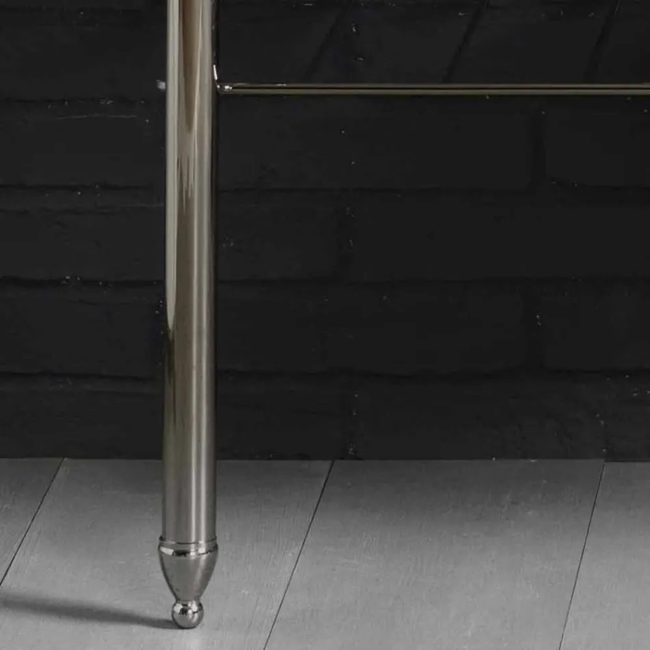 Koupelová sada s dvojitým konzole v bílé keramické lineární strukturu Viadurini