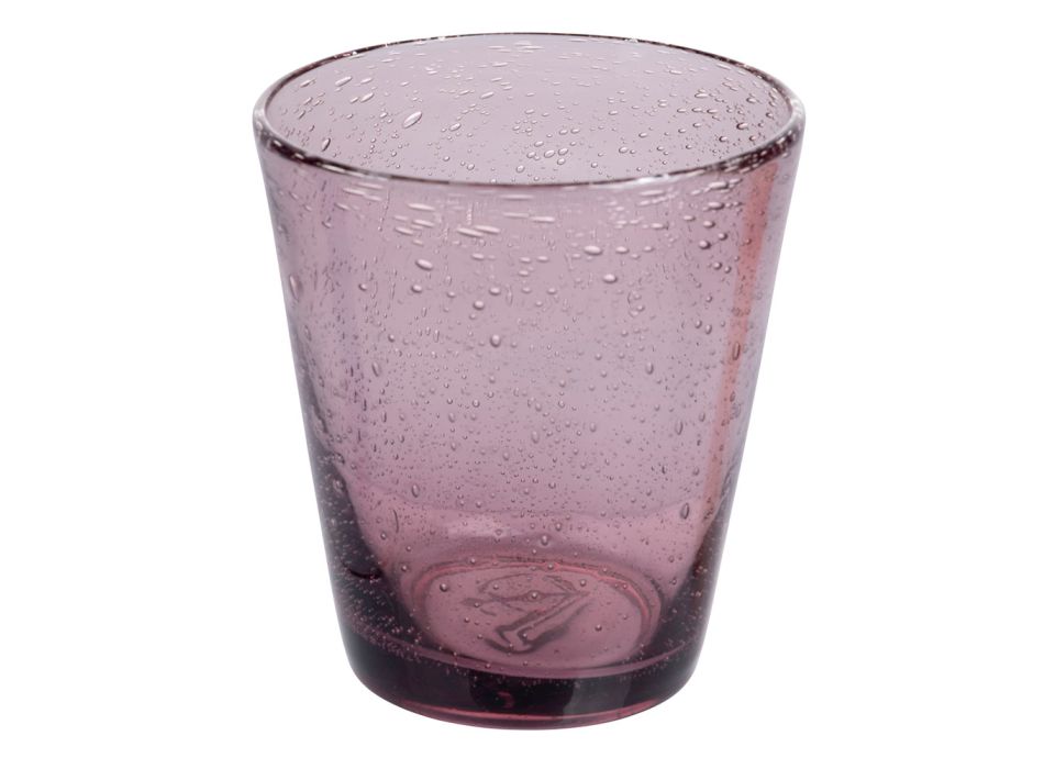 Sada 12 sklenic 330 ml v pastě z barevného foukaného skla - Spilla Viadurini