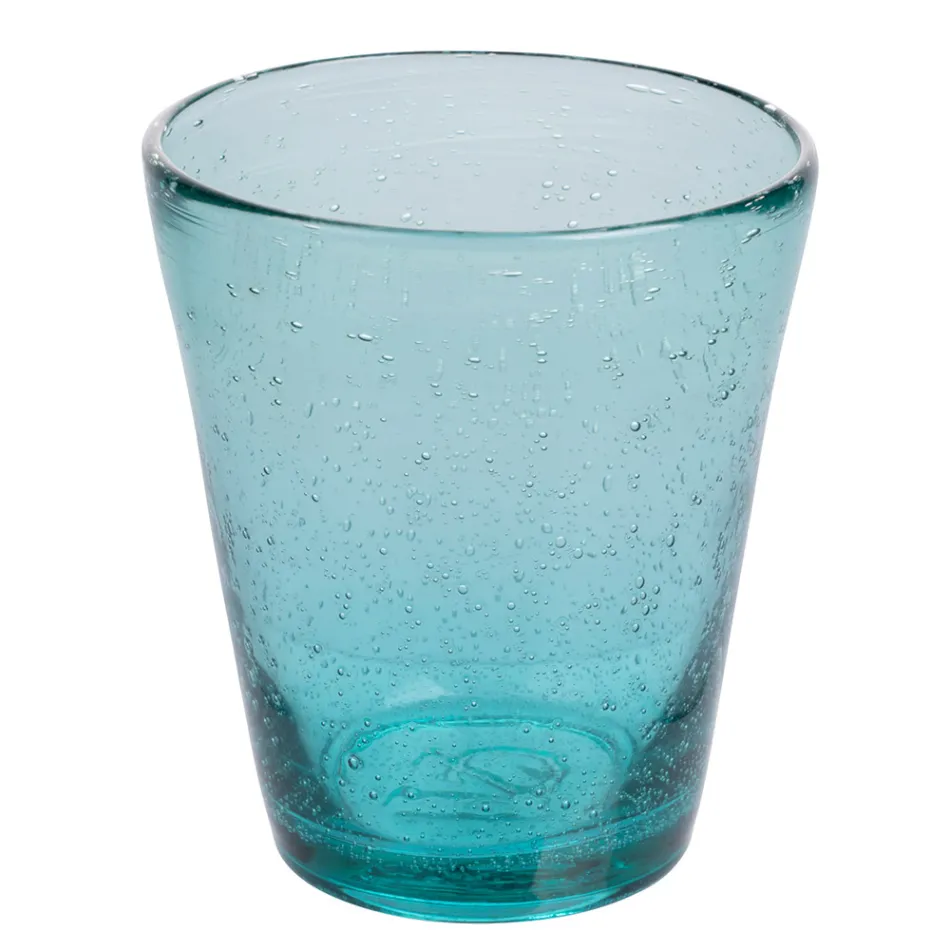 Sada 12 sklenic 330 ml v pastě z barevného foukaného skla - Spilla Viadurini