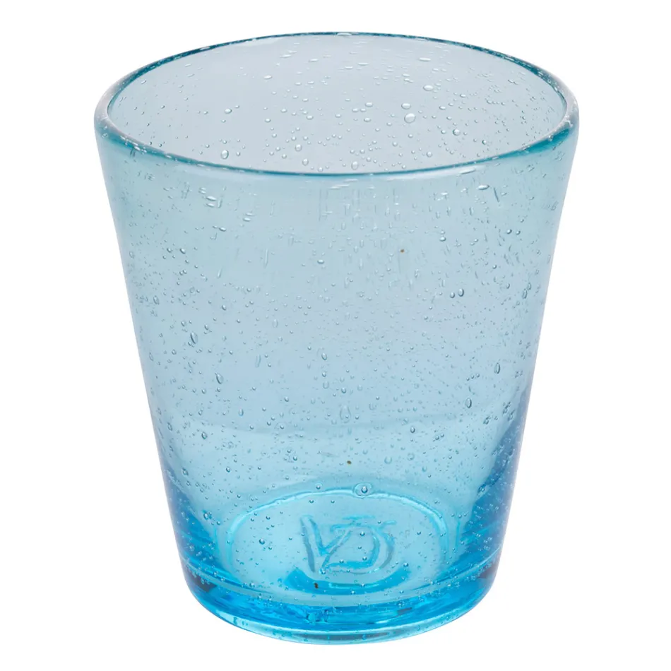 Sada 12 sklenic 330 ml v pastě z barevného foukaného skla - Spilla Viadurini