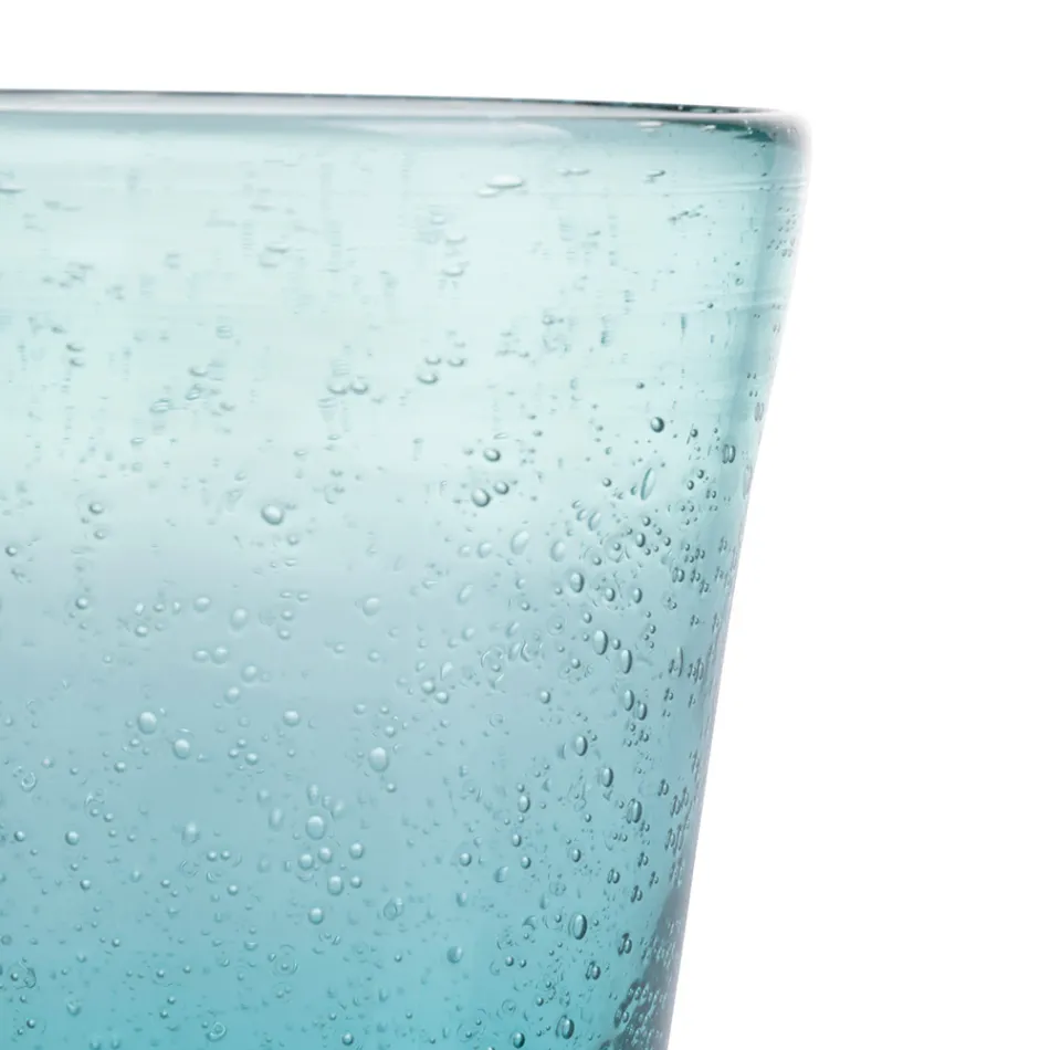 Sada 12 sklenic 330 ml v pastě z barevného foukaného skla - Spilla Viadurini