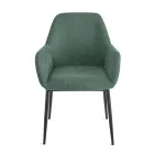 Sada 2 čalouněných křesel z barevné látky s kovovým rámem - Valeria Viadurini