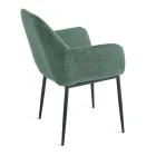 Sada 2 čalouněných křesel z barevné látky s kovovým rámem - Valeria Viadurini