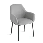 Sada 2 čalouněných křesel z barevné látky s kovovým rámem - Valeria Viadurini