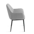 Sada 2 čalouněných křesel z barevné látky s kovovým rámem - Valeria Viadurini