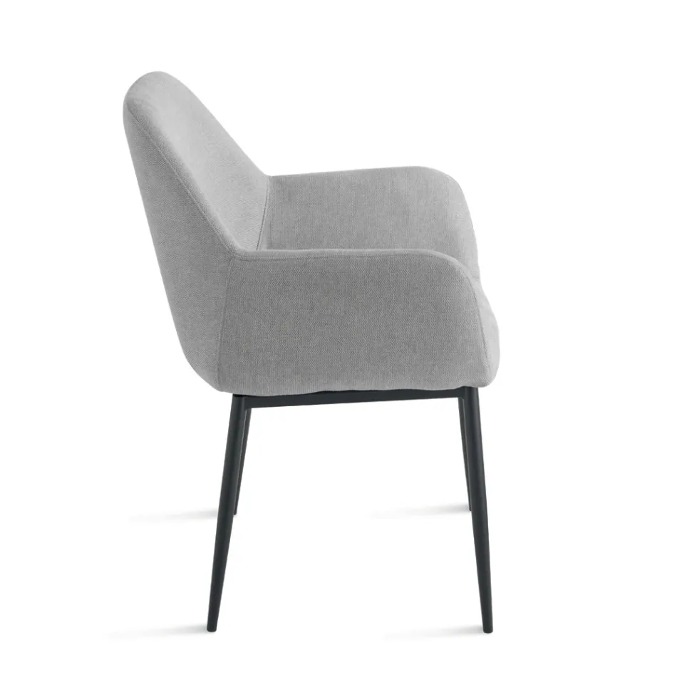 Sada 2 čalouněných křesel z barevné látky s kovovým rámem - Valeria Viadurini