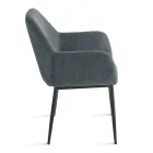 Sada 2 čalouněných křesel z barevné látky s kovovým rámem - Valeria Viadurini