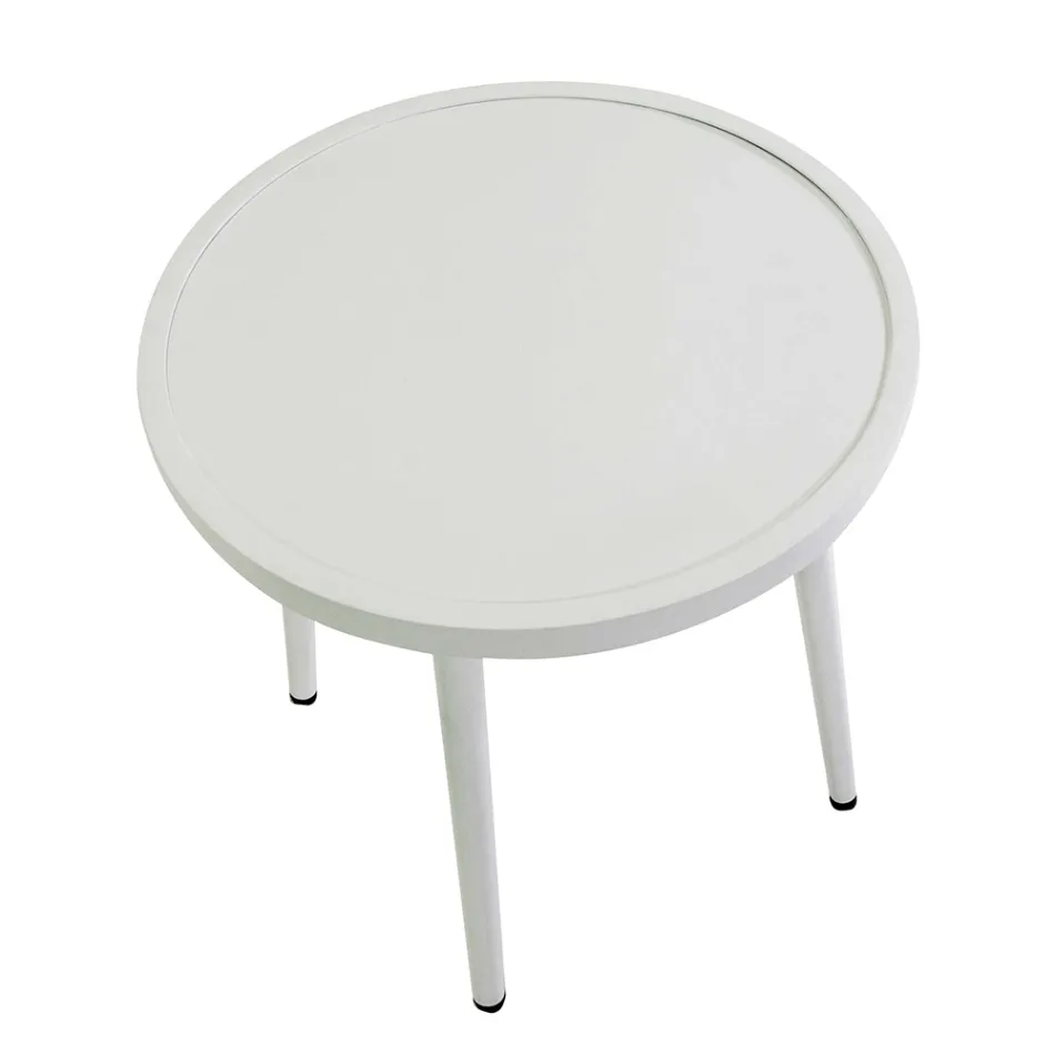 Sada 2 křesel s hliníkovým stolkem v různých povrchových úpravách - Souvenir Viadurini