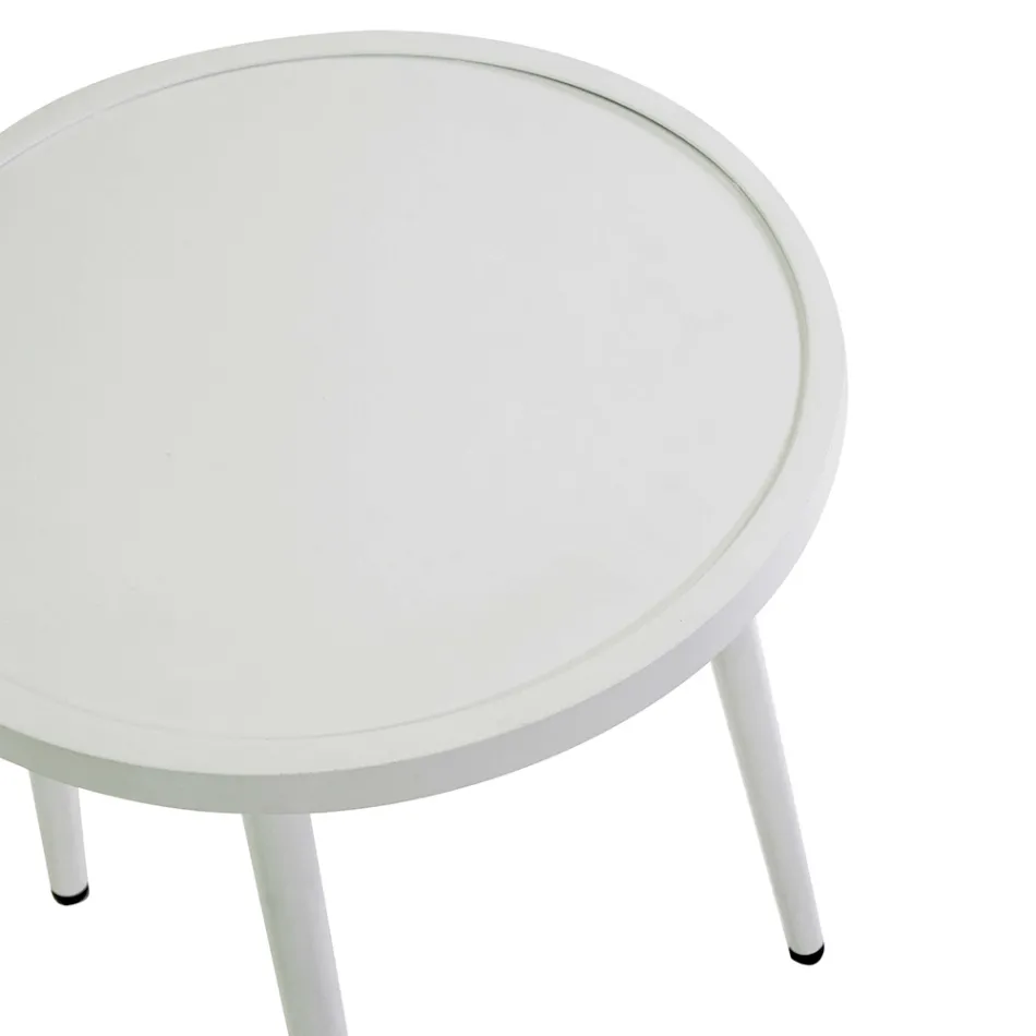 Sada 2 křesel s hliníkovým stolkem v různých povrchových úpravách - Souvenir Viadurini