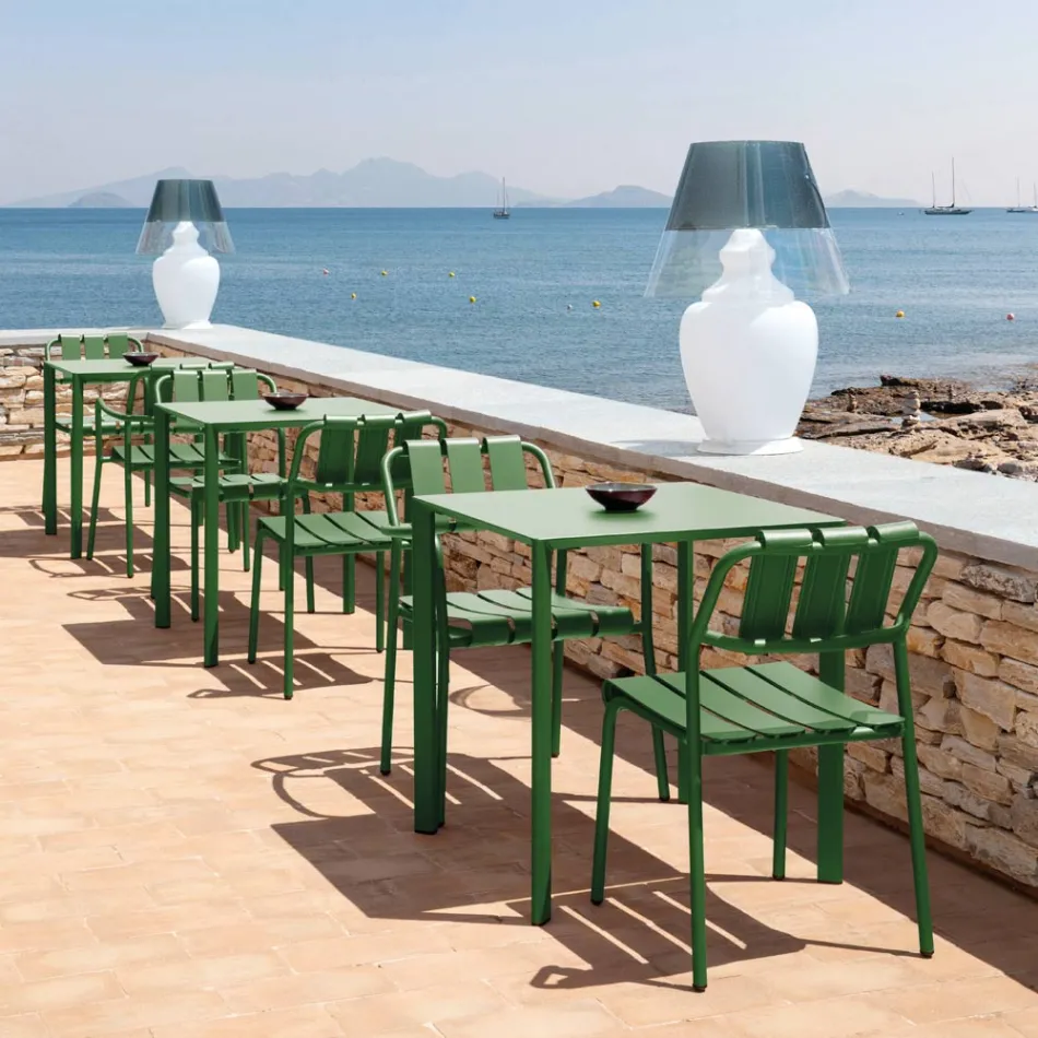 Sada 2 zahradních židlí vyrobených výhradně z hliníku - Resplendent Viadurini